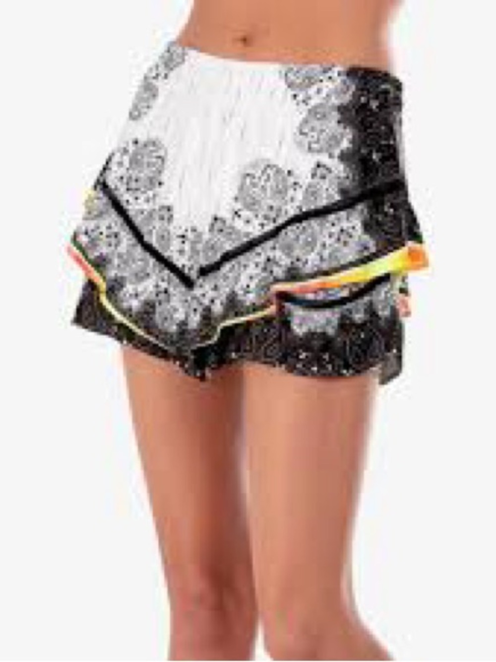 Lucky in Love Paisley in Love Skirt skort tennis XL 14 womens bandana neon